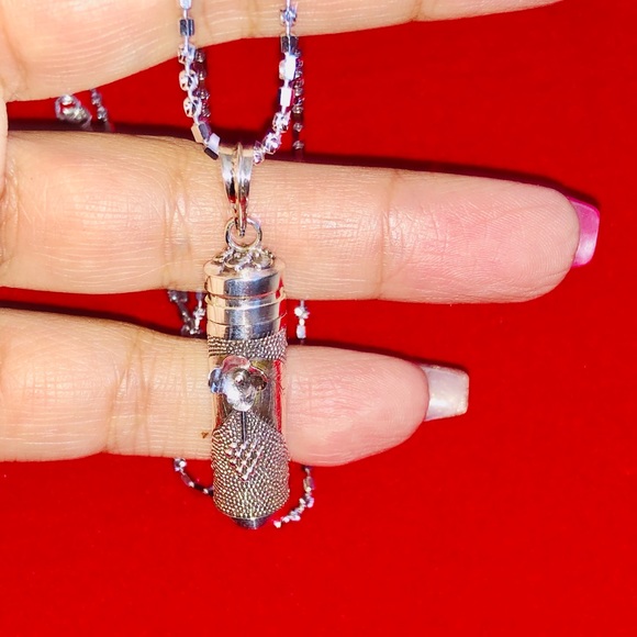 Cremation Urn Necklace For Women | Urn Necklace For Human Ashes 14K Gold Vermeil - Picture 3 of 7